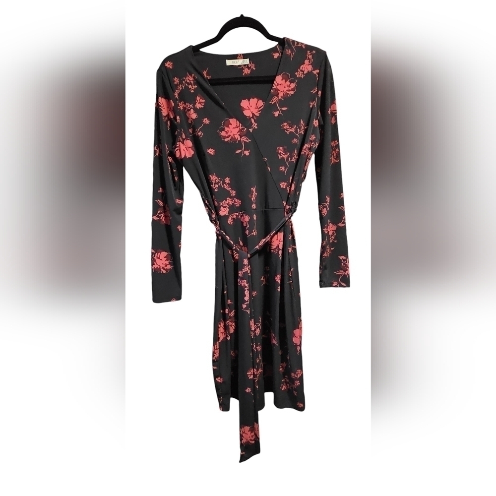 Dex floral faux wrap dress
